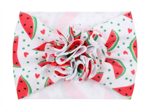 Watermelon Scrunch Bow Headband Sayre Design Co.