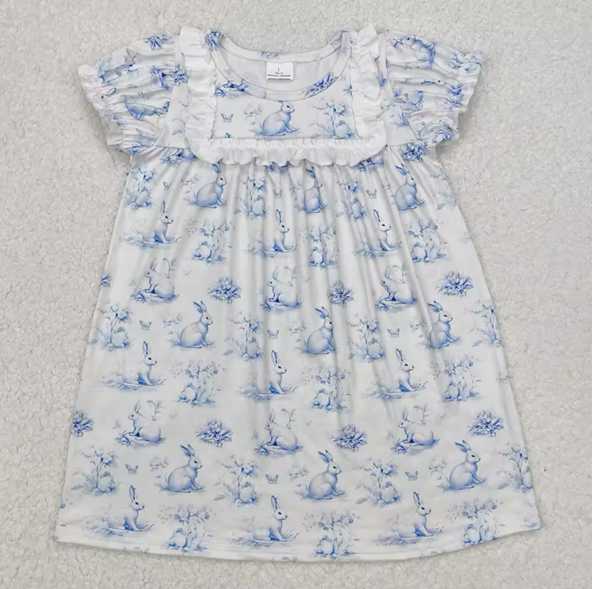 Blue & White Rabbit Dress