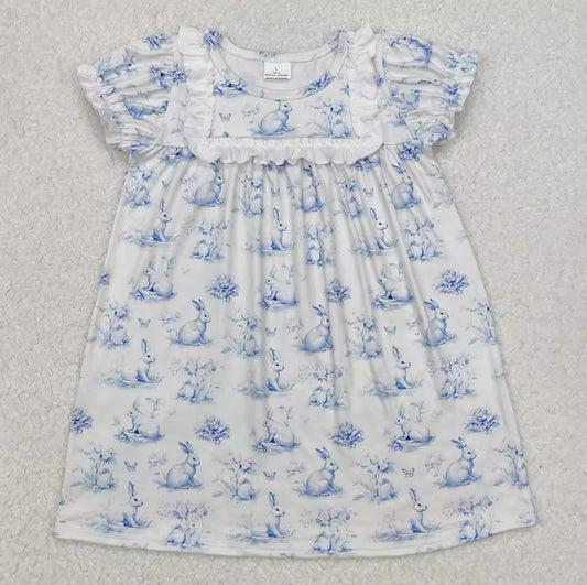 Blue & White Rabbit Dress