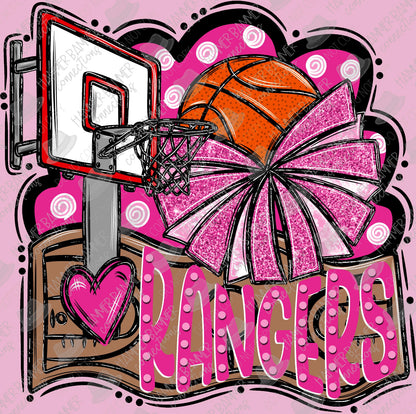 Team Customizable Basketball Pink Out Tee/Sweatshirt/Hoodie