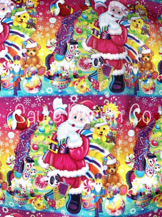Lisa Frank Santa Stretch Fabric
