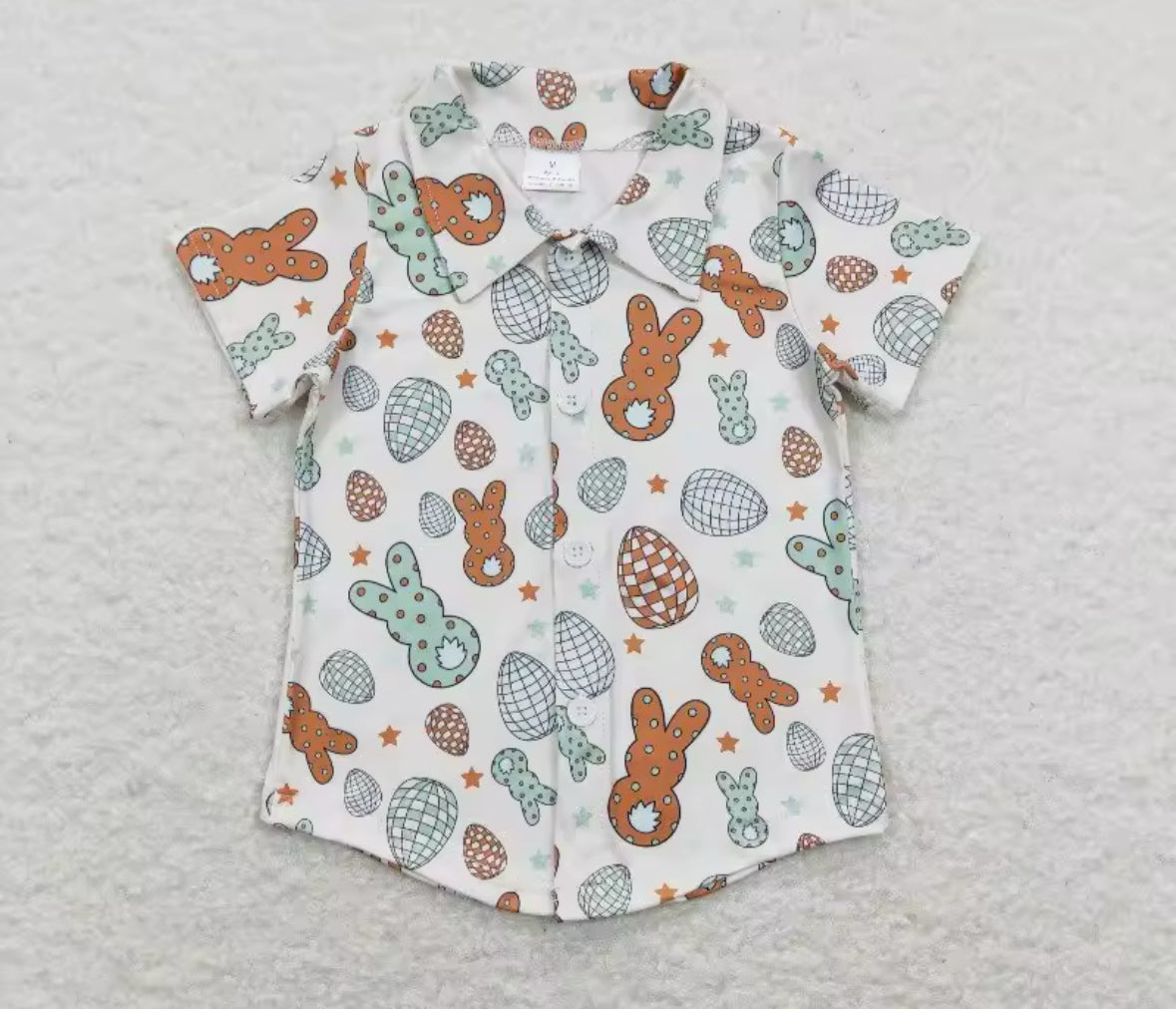 Boys Bunny Button-Up