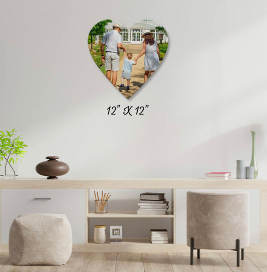 12x12 Heart Shaped Canvas Print