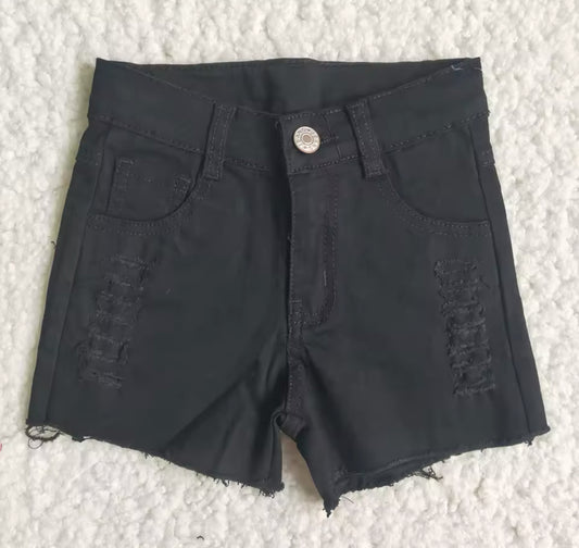 Black Denim Shorts