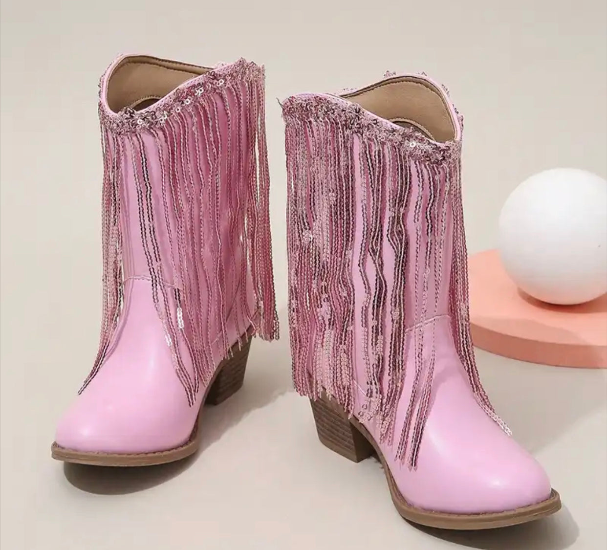 Dolly Fringe Sequin Boots Sayre Design Co.