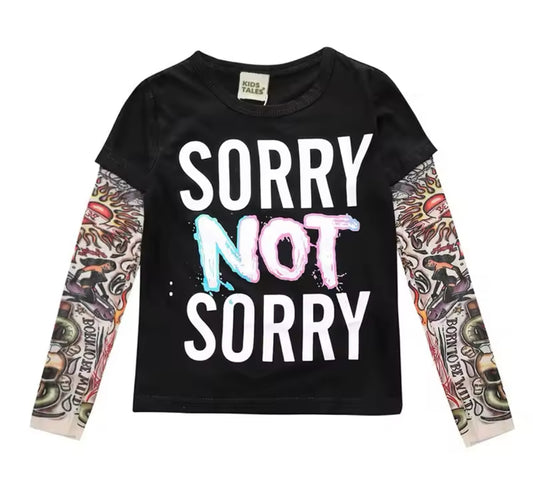 Sorry Not Sorry Tattoo Sleeve Shirt