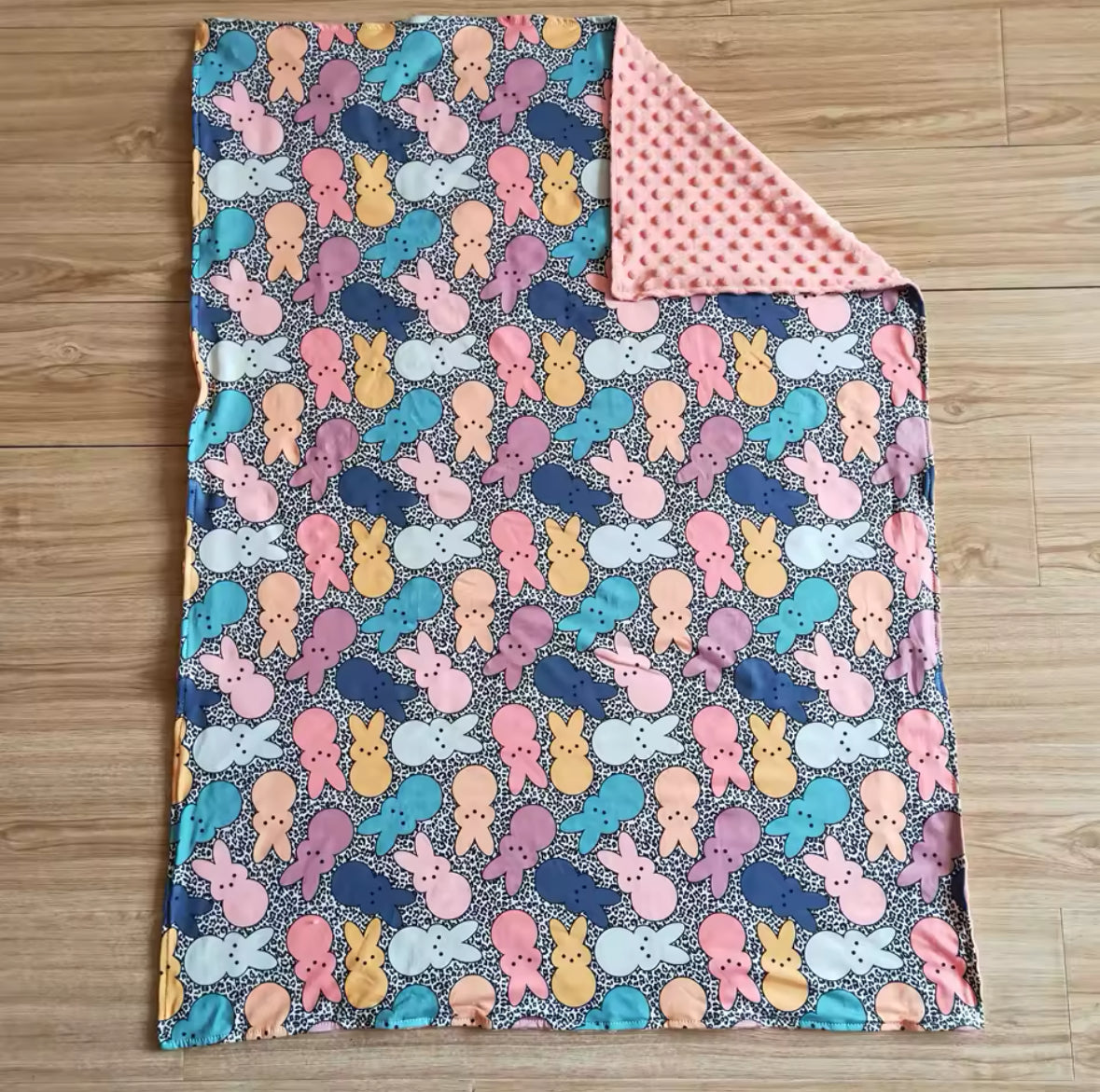 Peeps Minky-Back Blanket 29x43”