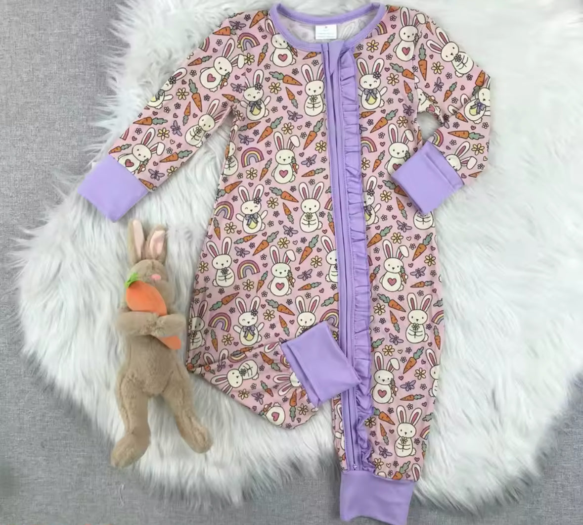 Purple Ruffle Bunnies- Bamboo