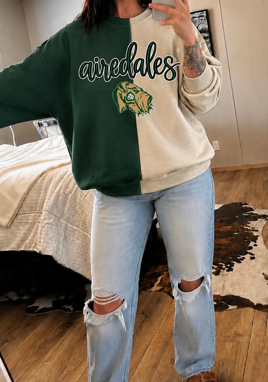 Spirit Split Color Crewneck-ADULT