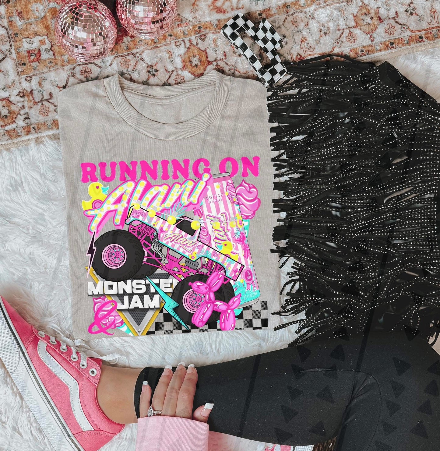 Cotton Candy Alani Monster Jam Shirt/Long Sleeve/Crewneck/Hoodie