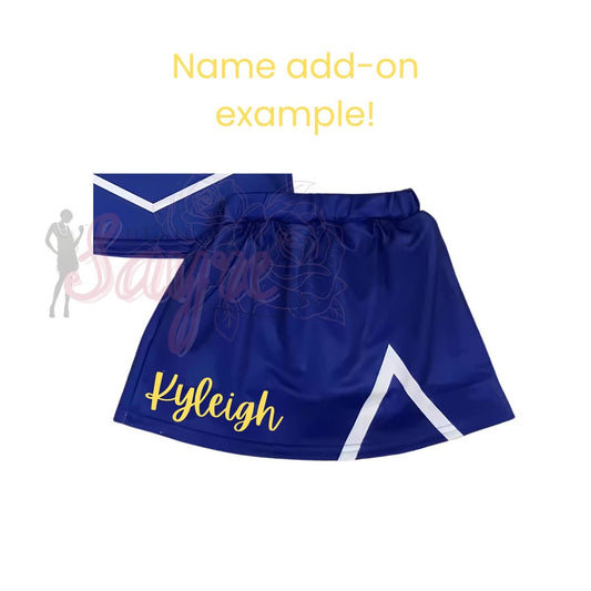 Cheer Uniform Skirt Name Add-on!