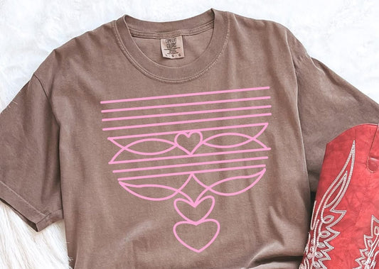 Heart Boot Stitch Shirt/Long Sleeve/Crewneck/Hoodie