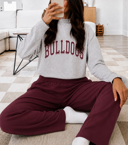 Custom Text Mock Neck PANTS SET
