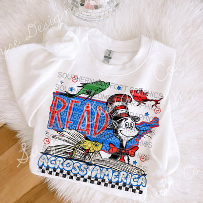 Retro Read Across America Onesie/Shirt/Long Sleeve/Crewneck