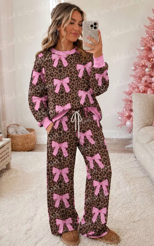 Leopard & Bow Lounge Set- Closes 8/23!