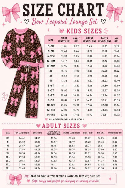 Leopard & Bow Lounge Set- Closes 8/23!