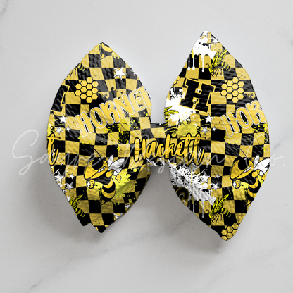 Hackett Hornets Checkered Bows