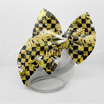 Hackett Hornets Checkered Bows