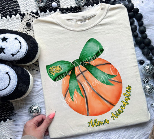 Customizable Basketball Coquette Bow Shirt/Long Sleeve/Crewneck/Hoodie