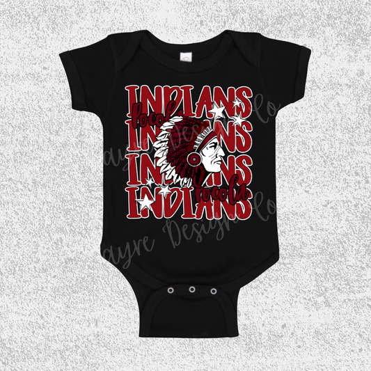 Pocola Indians Stacked Onesie