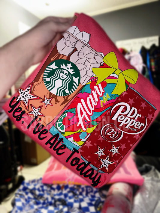 Alani, Dr Pepper, Starbucks I Ate Today Tee