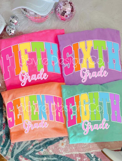 Varsity Neon Grade Tee Adult