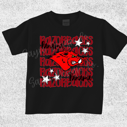 Panama Razorbacks Stacked Tee Youth