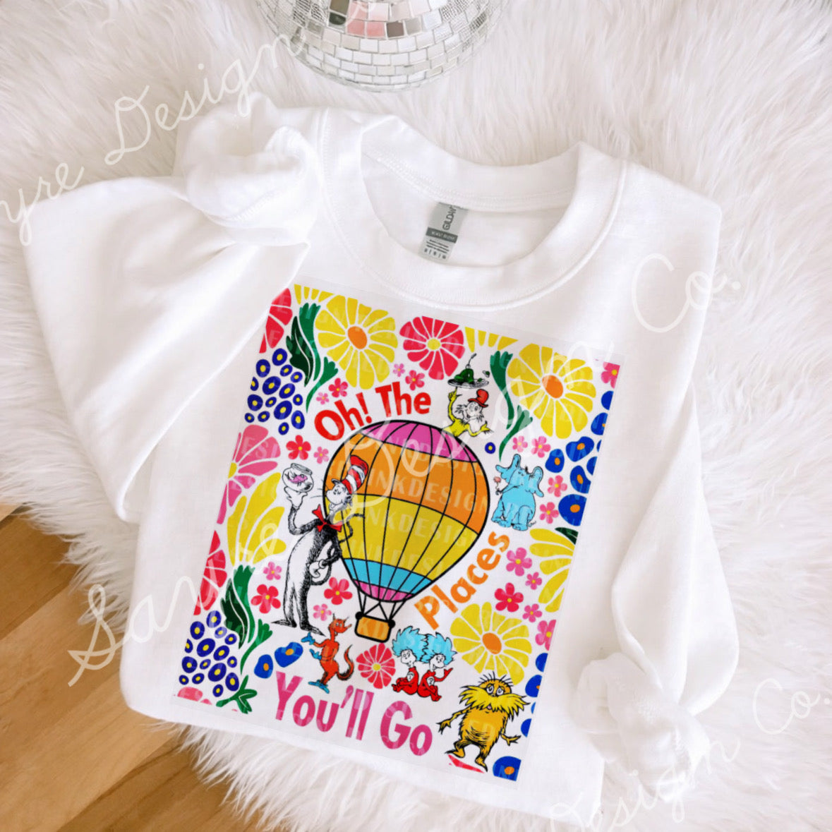 Oh the Places You’ll Go Floral Onesie/Shirt/Long Sleeve/Crewneck