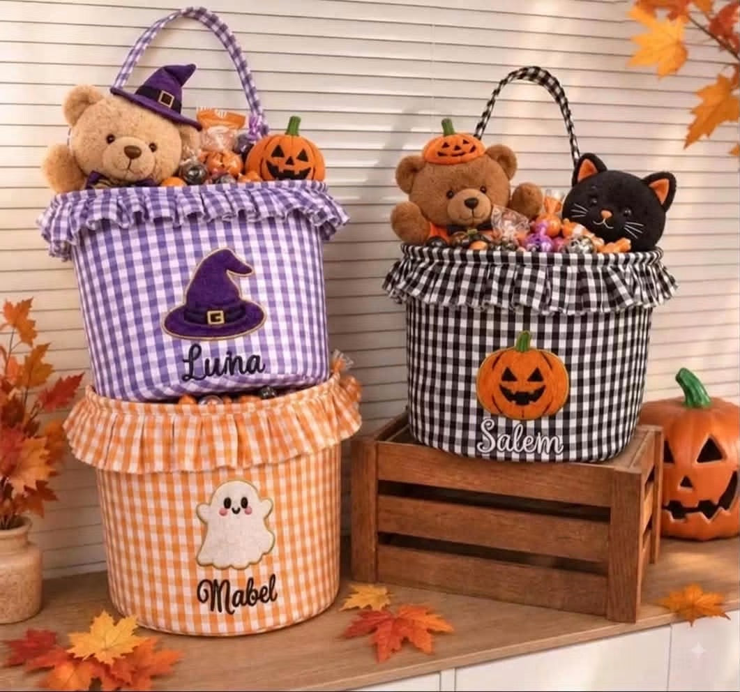 Personalized Embroidered Halloween Baskets-Closes 8/30!
