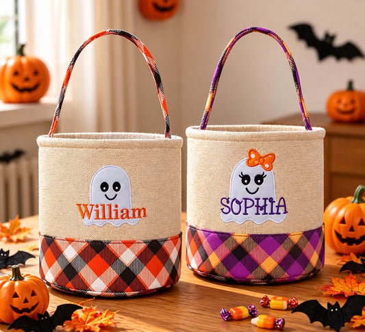 Personalized Embroidered Halloween Baskets-Closes 8/30!