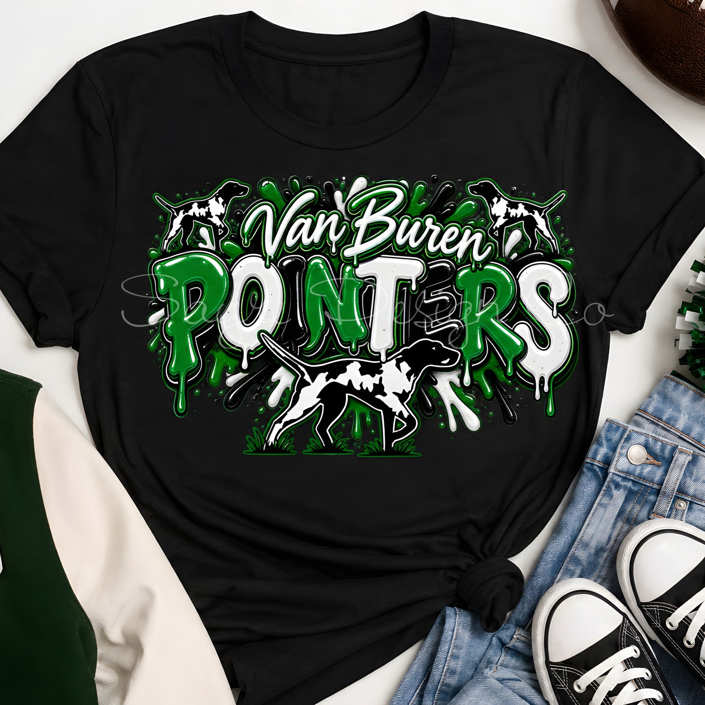 Customizable Drip Paint Team Shirt/Long Sleeve/Crewneck/Hoodie
