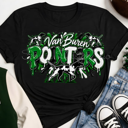 Customizable Drip Paint Team Shirt/Long Sleeve/Crewneck/Hoodie
