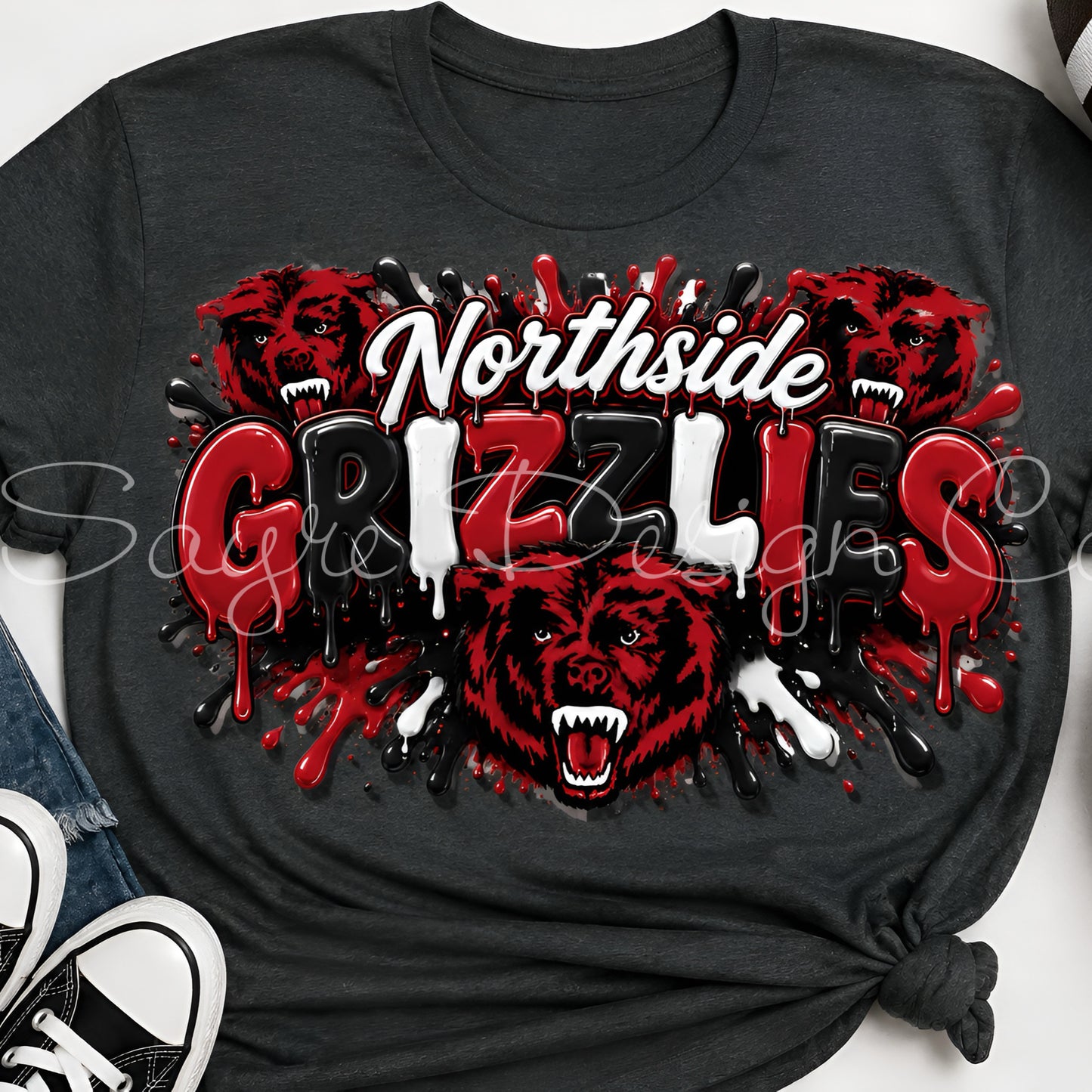 Customizable Drip Paint Team Shirt/Long Sleeve/Crewneck/Hoodie