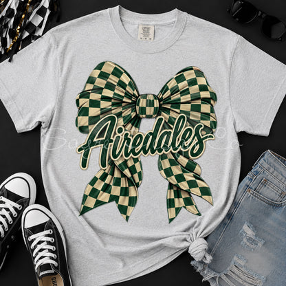 Customizable Checker Bow Team Shirt/Long Sleeve/Crewneck/Hoodie