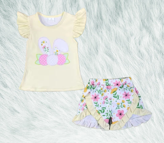 Floral Bunny Short Set