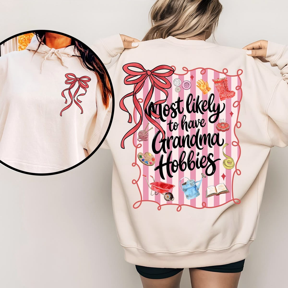 Grandma Hobbies Shirt/Long Sleeve/Crewneck/Hoodie
