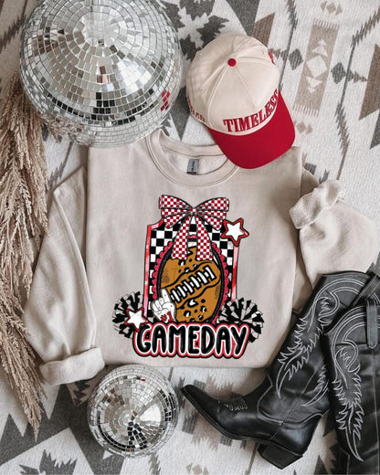 Customizable Color Game Day Block Coquette Shirt/Long Sleeve/Crewneck/Hoodie