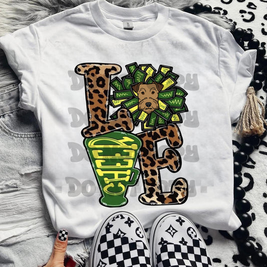 Alma Airedale Love Cheer Leopard Shirt/Long Sleeve/Crewneck/Hoodie