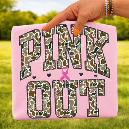 Duck Camo Pink Out with Hearts Tee/Crewneck Sweatshirt