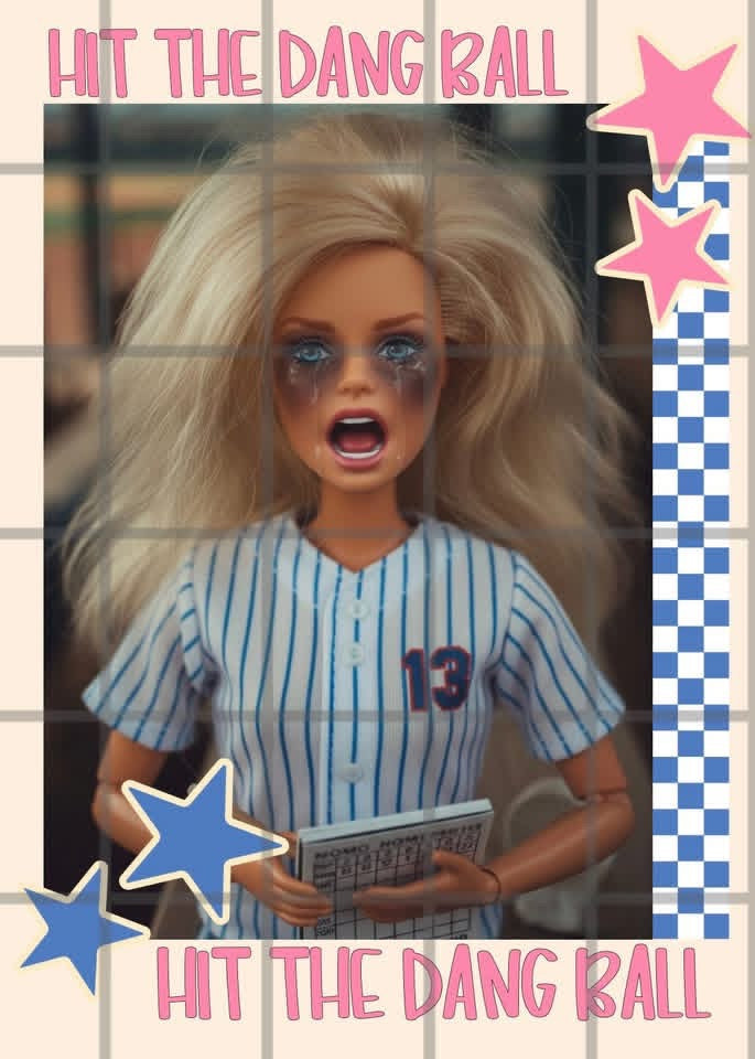Doll Hit the Dang Ball Shirt/Long Sleeve/Crewneck/Hoodie