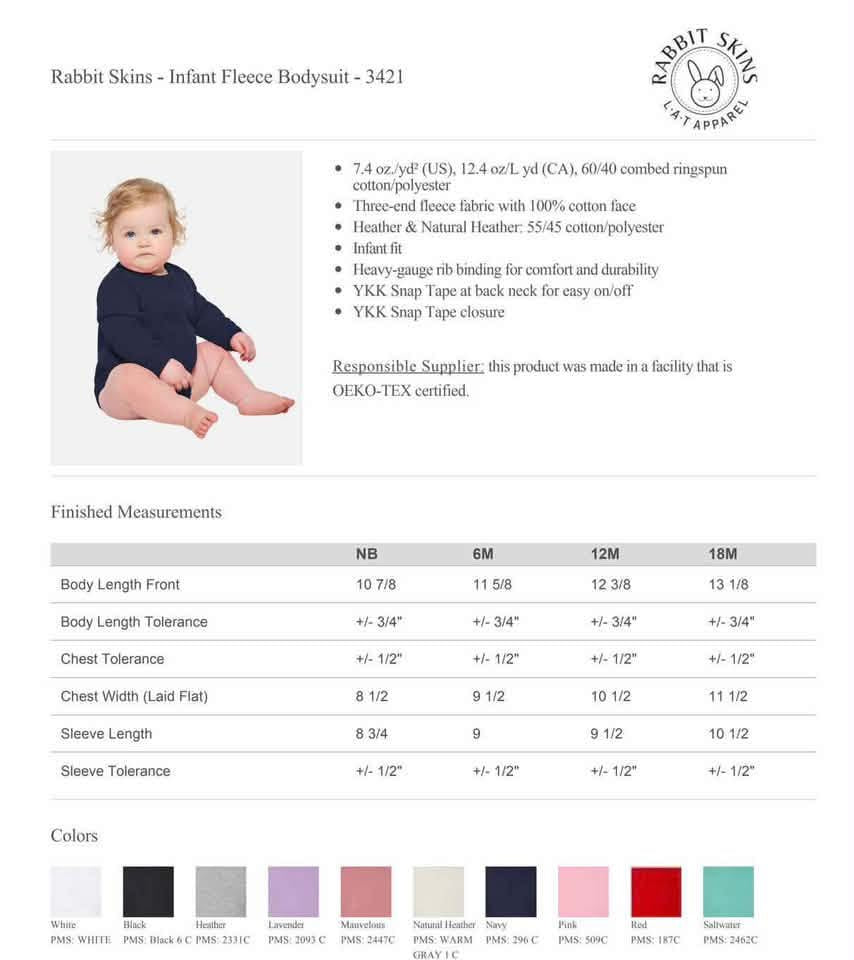 Custom Embroidered Name Sweatshirts/Body Suits