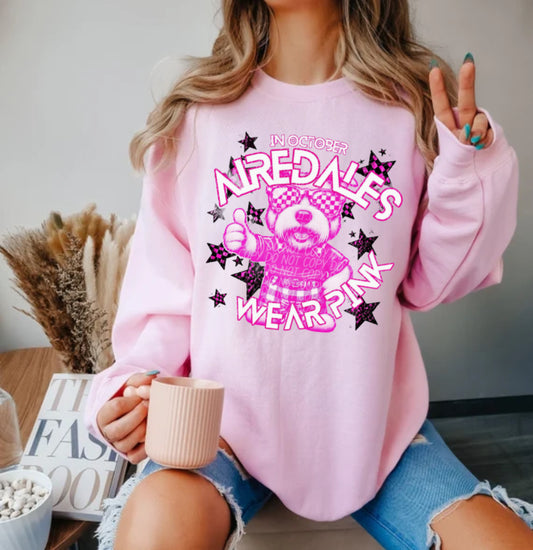 In October Airedales Wear Pink Tee/Sweatshirt/Hoodie