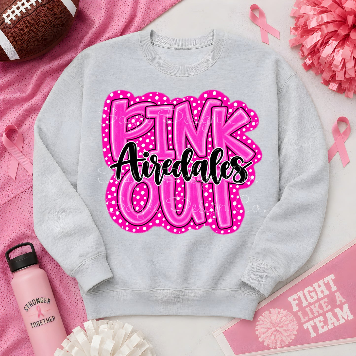 Customizable Team Graffiti Pink Out Tee/Crewneck Sweatshirt