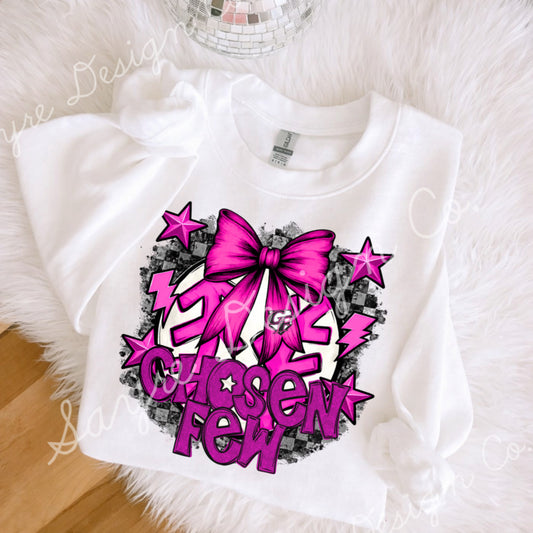 Pink CF Baseball Bow Shirt/Long Sleeve/Crewneck/Hoodie