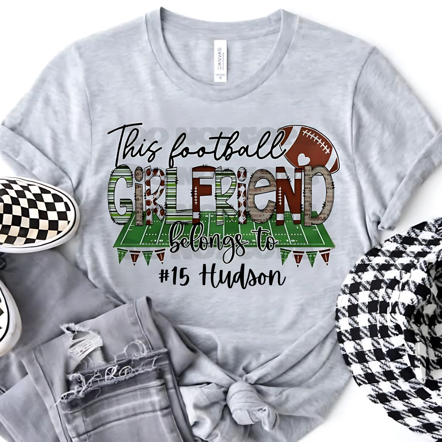 Customizable Football Girlfriend Tee