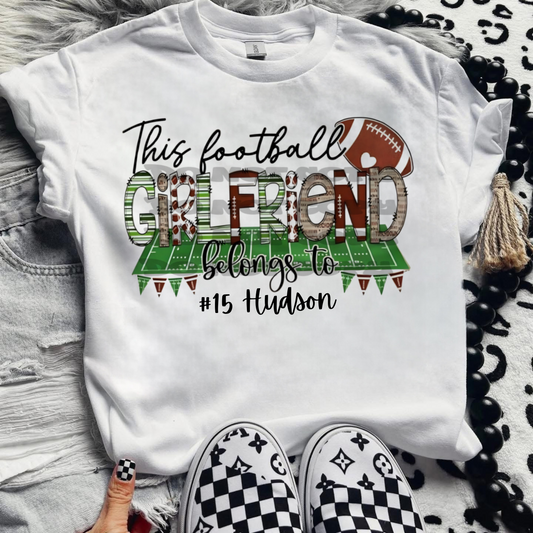 Customizable Football Girlfriend Tee