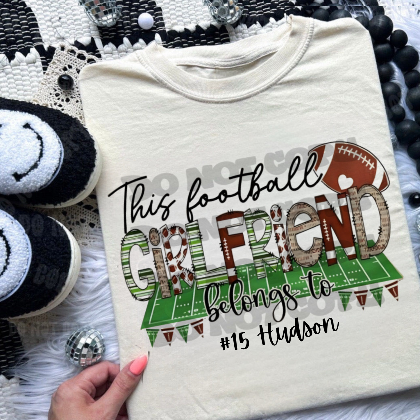 Customizable Football Girlfriend Tee