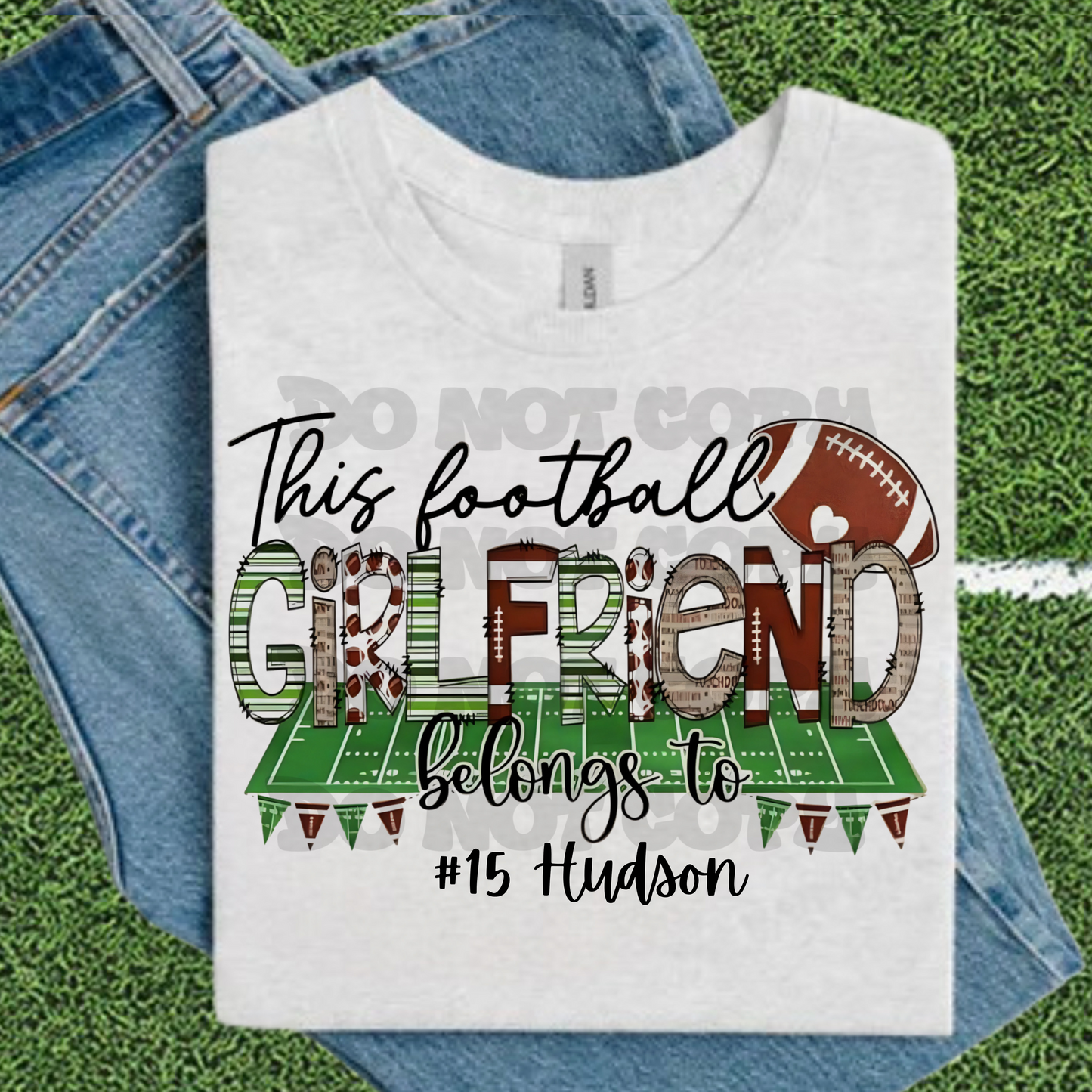 Customizable Football Girlfriend Tee