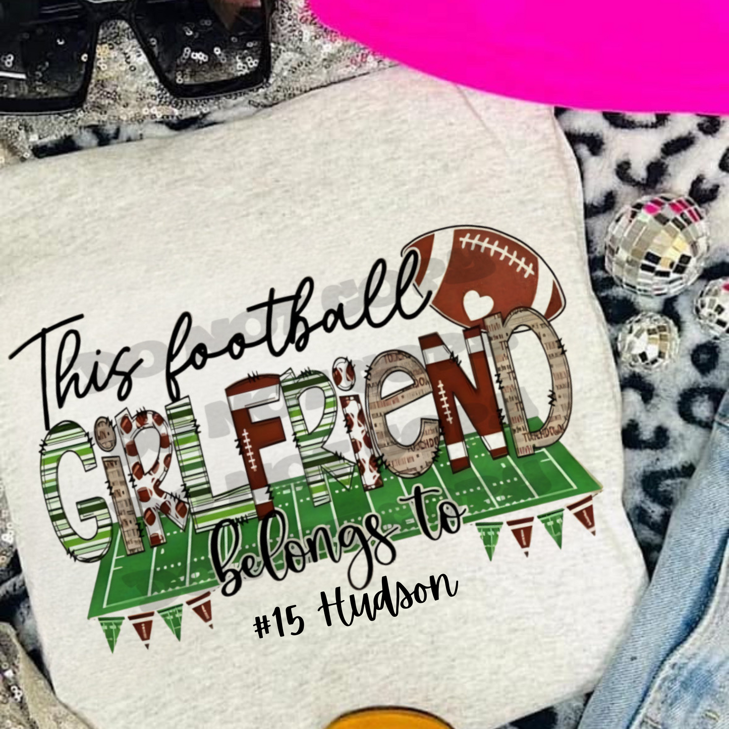 Customizable Football Girlfriend Tee