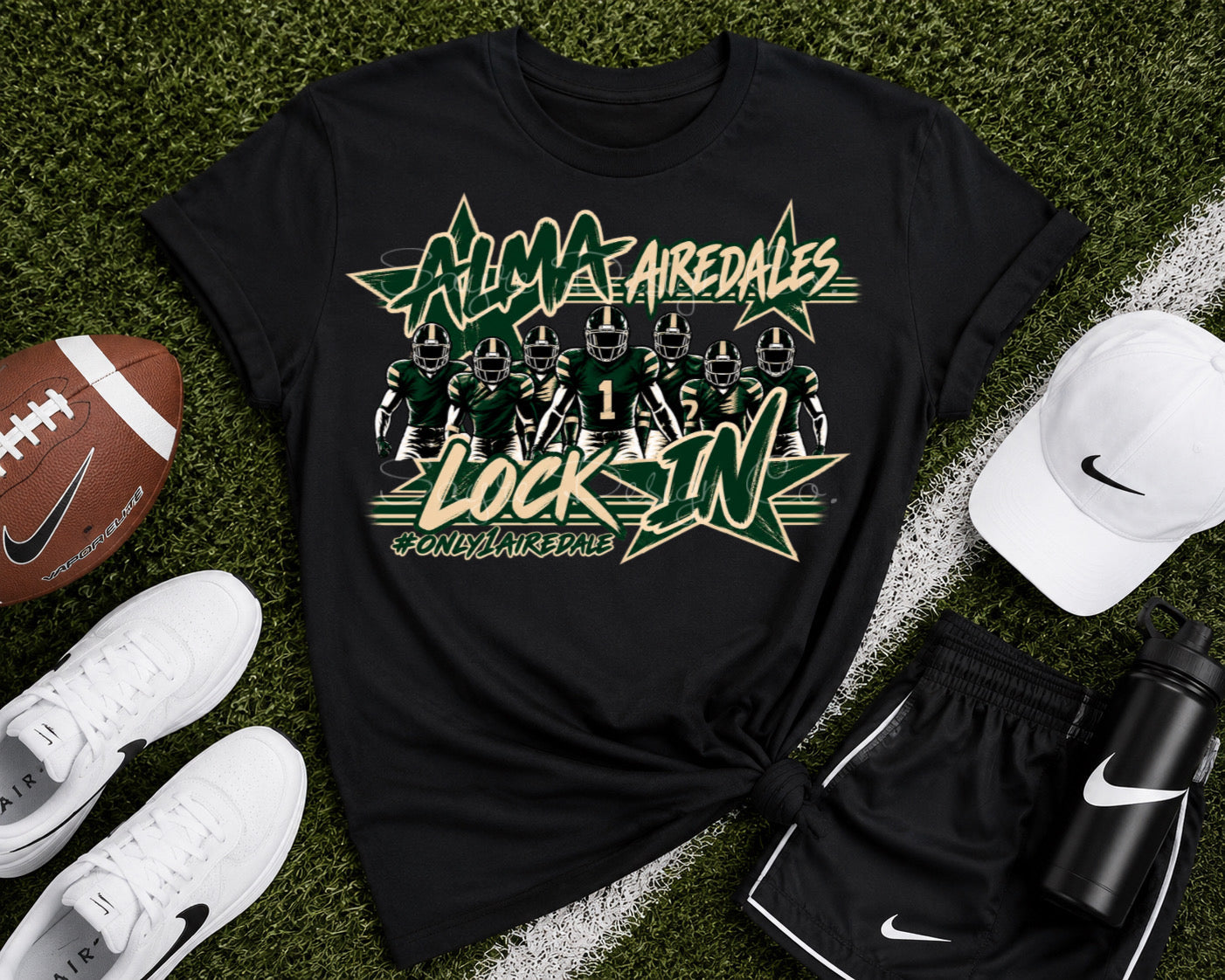 Airedales Lock In Football Shirt/Long Sleeve/Crewneck/Hoodie